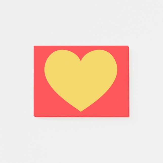 Yellow Heart Post-it Notes (Front)