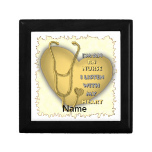 Yellow Heart RN Registered Nurse Gift Box
