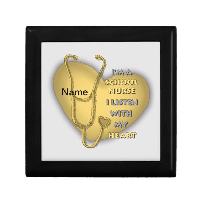 Yellow Heart School Nurse Gift Box (Front)