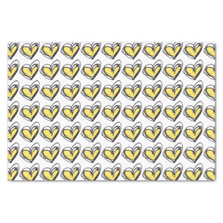 Yellow Heart Tissue Paper — Trendy & Elegant