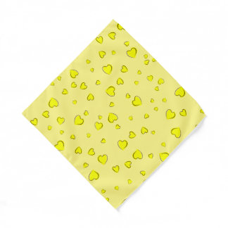 Yellow Hearts  Bandana