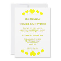 Yellow Hearts Design Wedding