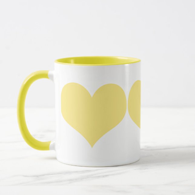 Yellow Hearts Mug (Left)