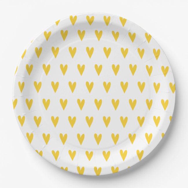 Yellow Hearts Pattern