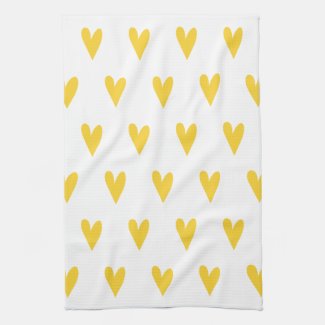 Yellow Hearts Pattern
