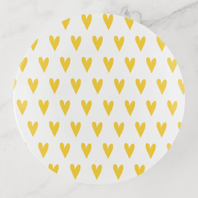Yellow Hearts Patterns Valentine's Day