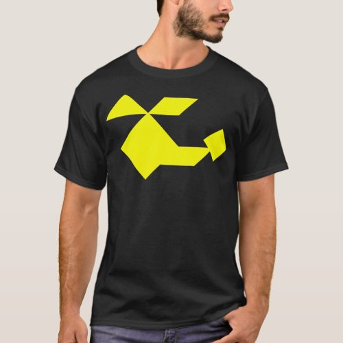 Yellow helicopter Tangram T_Shirt