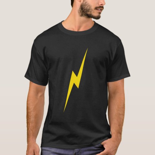 Yellow Hero Lightning Bolt For And T_Shirt