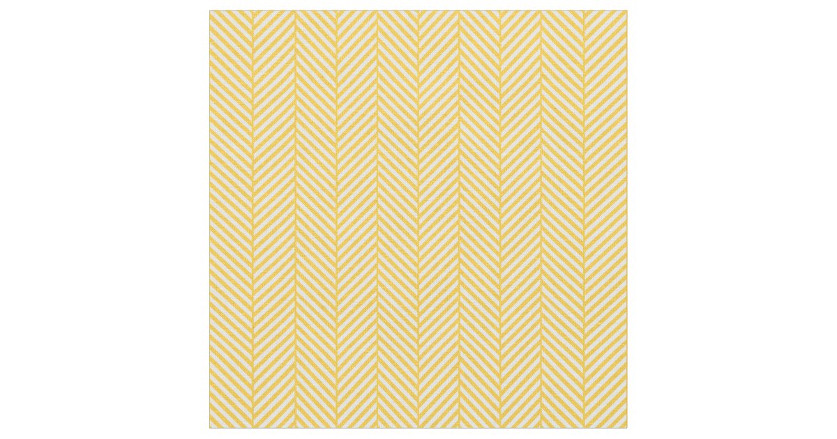 Yellow Herringbone Fabric Zazzle