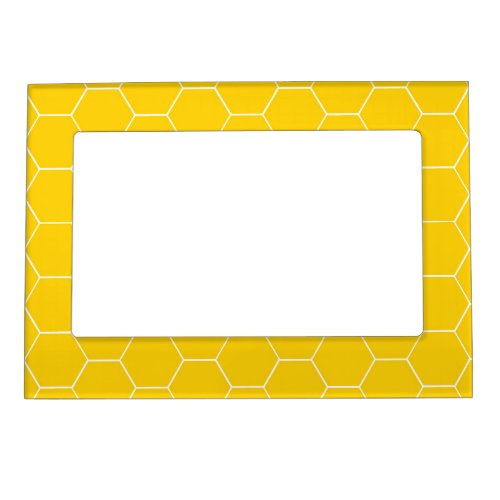 Yellow Hexagon Honey Comb 5x7 Magnetic Frame