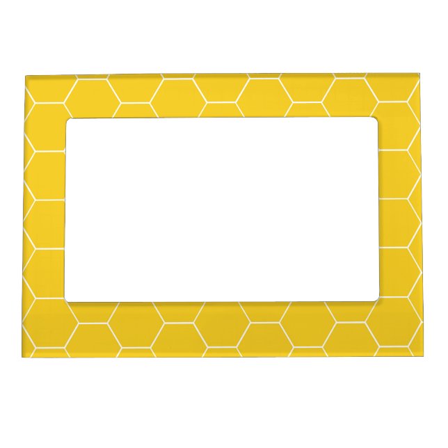 Yellow Hexagon Honey Comb 5x7 Magnetic Frame (Front)