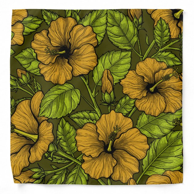 Yellow hibiscus bandana (Front)