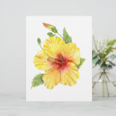 Yellow Hibiscus Botanical Art (Standing Front)