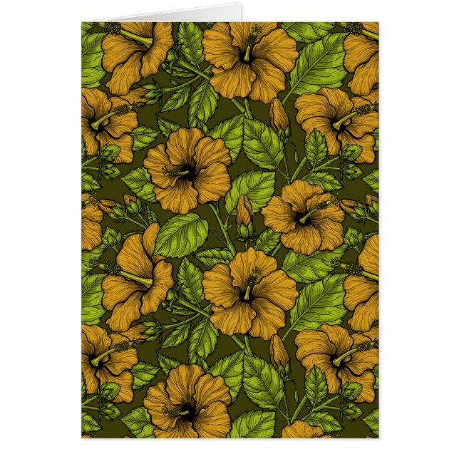 Yellow hibiscus cards (Front)