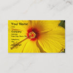 Yellow Hibiscus Flower Business Card