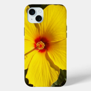 Yellow Hibiscus Flower iPhone 15 Plus Case