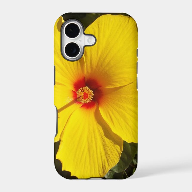 Yellow Hibiscus Flower Case-Mate iPhone Case (Back)
