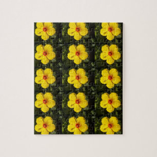 Yellow Hibiscus Flower Jigsaw Puzzle