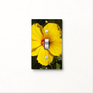 Yellow Hibiscus Flower Light Switch Cover