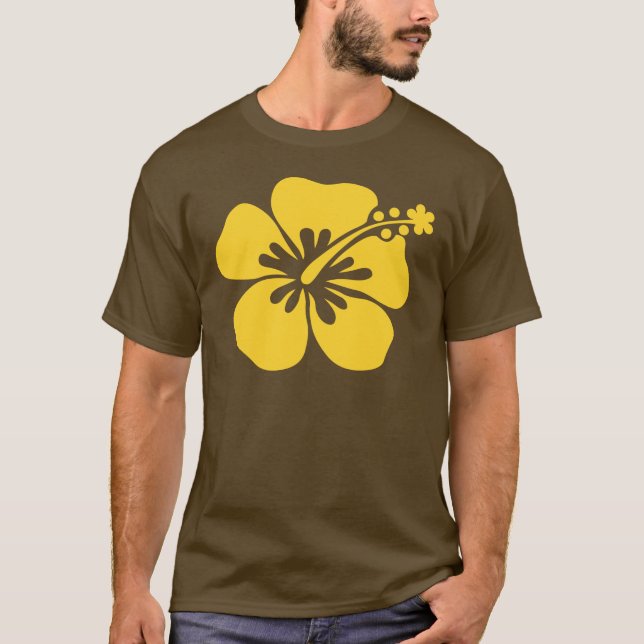 yellow hibiscus flower T-Shirt (Front)