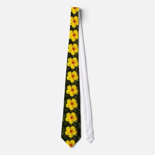 Yellow Hibiscus Flower Tie