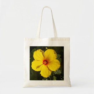 Yellow Hibiscus Flower Tote Bag