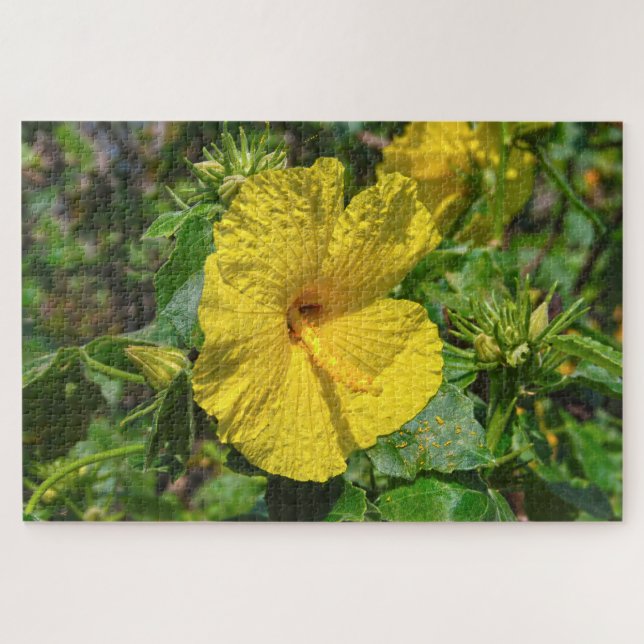 Yellow Hibiscus Hawaii State Flower Jigsaw Puzzle (Horizontal)