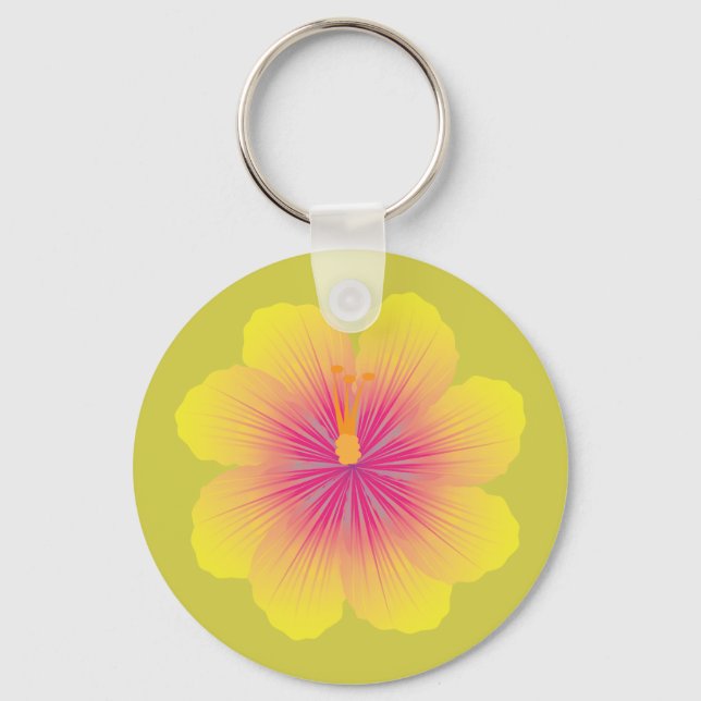 Yellow Hibiscus_Illustration Keychain (Front)