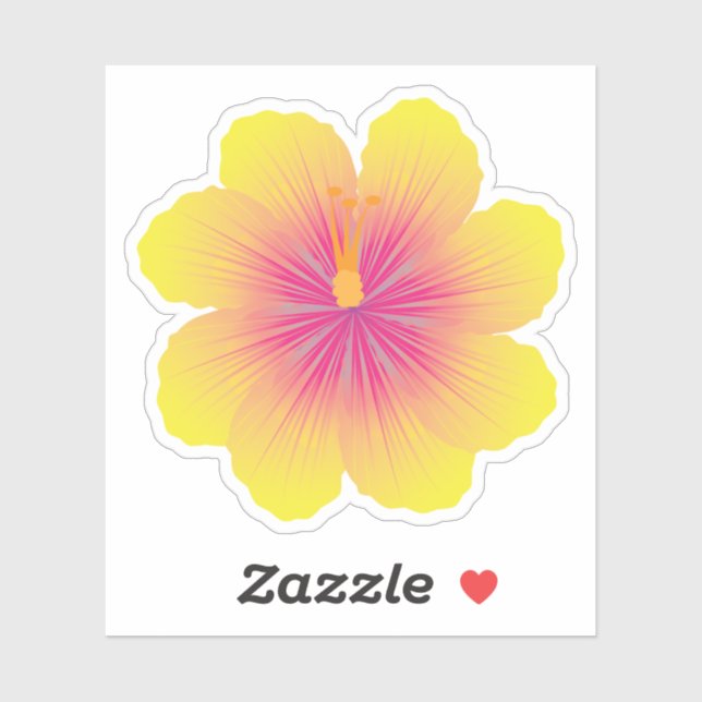 Yellow Hibiscus_Illustration Sticker (Sheet)