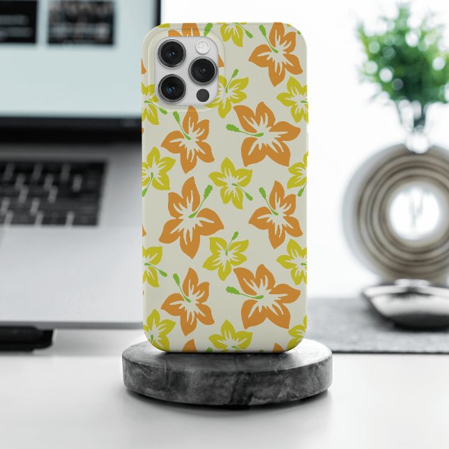 Yellow Hibiscus, Orange Hibiscus, Floral Pattern Case-Mate iPhone Case (Creator Uploaded)