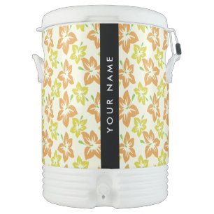 Yellow Hibiscus, Orange Hibiscus, Your Name Beverage Cooler