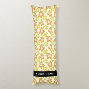 Yellow Hibiscus, Orange Hibiscus, Your Name Body Pillow