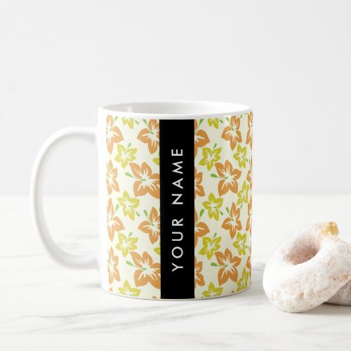 Yellow Hibiscus Orange Hibiscus Your Name Coffee Mug