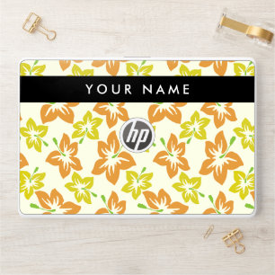 Yellow Hibiscus, Orange Hibiscus, Your Name HP Laptop Skin