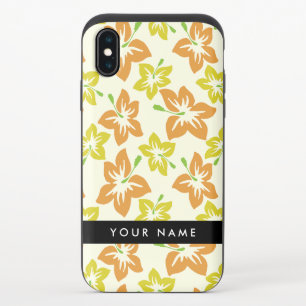 Yellow Hibiscus, Orange Hibiscus, Your Name iPhone XS Slider Case
