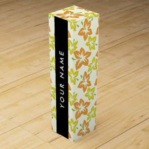 Yellow Hibiscus, Orange Hibiscus, Your Name Wine Box