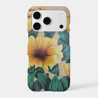 Yellow hibiscus phone case