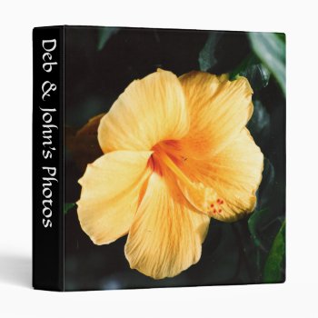 Yellow Hibiscus Photo Album Binder by Visages at Zazzle