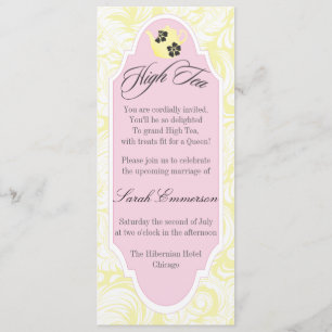 Yellow High Tea Bridal Shower Invitation