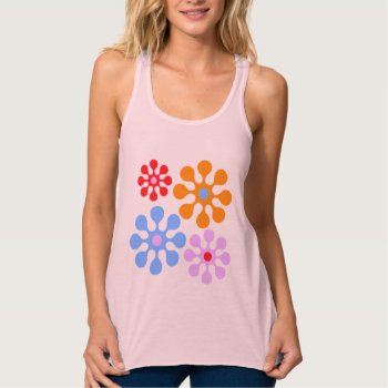 Yellow Hippie Flowers Tank Top by macdesigns2 at Zazzle
