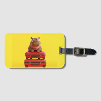 Yellow Hippo – Fun Travel Luggage Tag