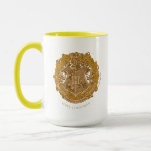 Yellow HOGWARTS™ Crest Holiday Wreath Mug
