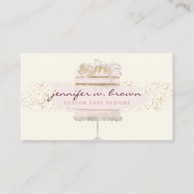 Yellow home baking online treat sales business card