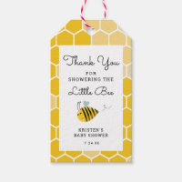 Yellow Honey Bee Baby Shower Thank You Tags