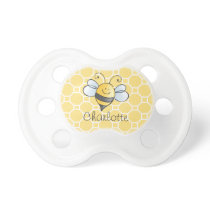 Yellow Honey Bee | Bumblebee Monogram Baby Pacifier Yellow Honey Bee | Bumblebee Monogram Baby Pacifier