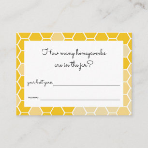 Yellow Honey Bee How Many Honeycombs Guess Enclosure Card