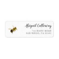 Yellow Honey Bee Return Address