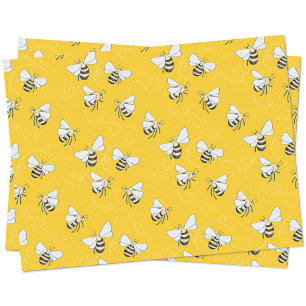 Yellow Honey Bee Tissue Paper