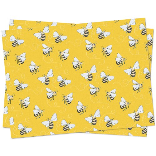 Yellow Honey Bee Tissue Paper