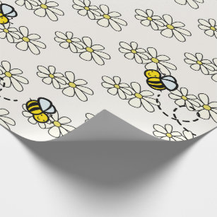 Daisy Wrapping Paper Roll, Flower Wild Garden Country Nature Gift